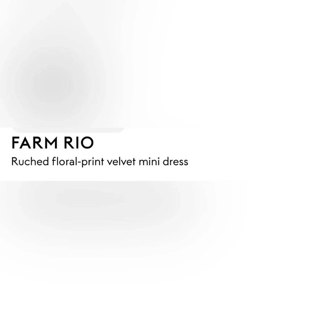 Farm Rio mini dress made from plush velvet printed with array of colorful blooms - Picture 11 of 12